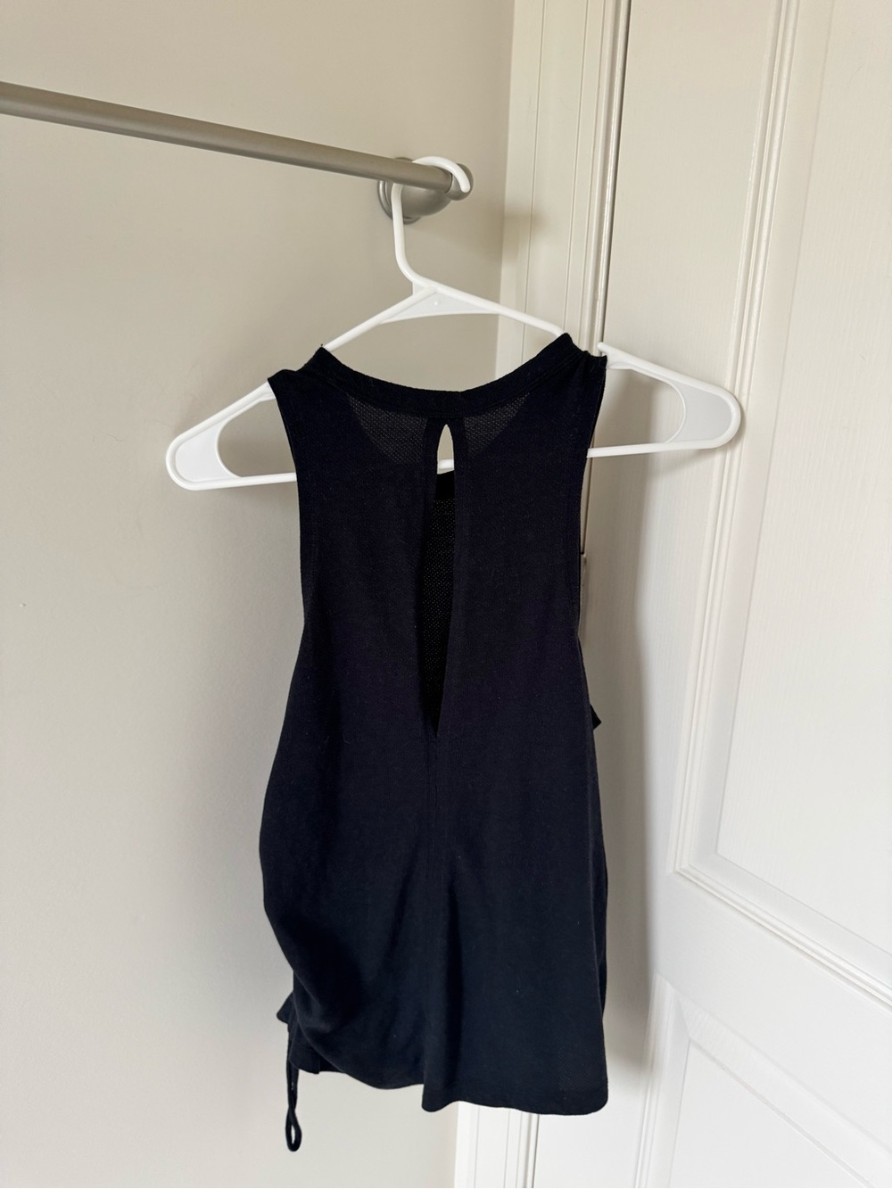 Nike Black Racerback Tank with Side Ruching - Picture 2 of 3